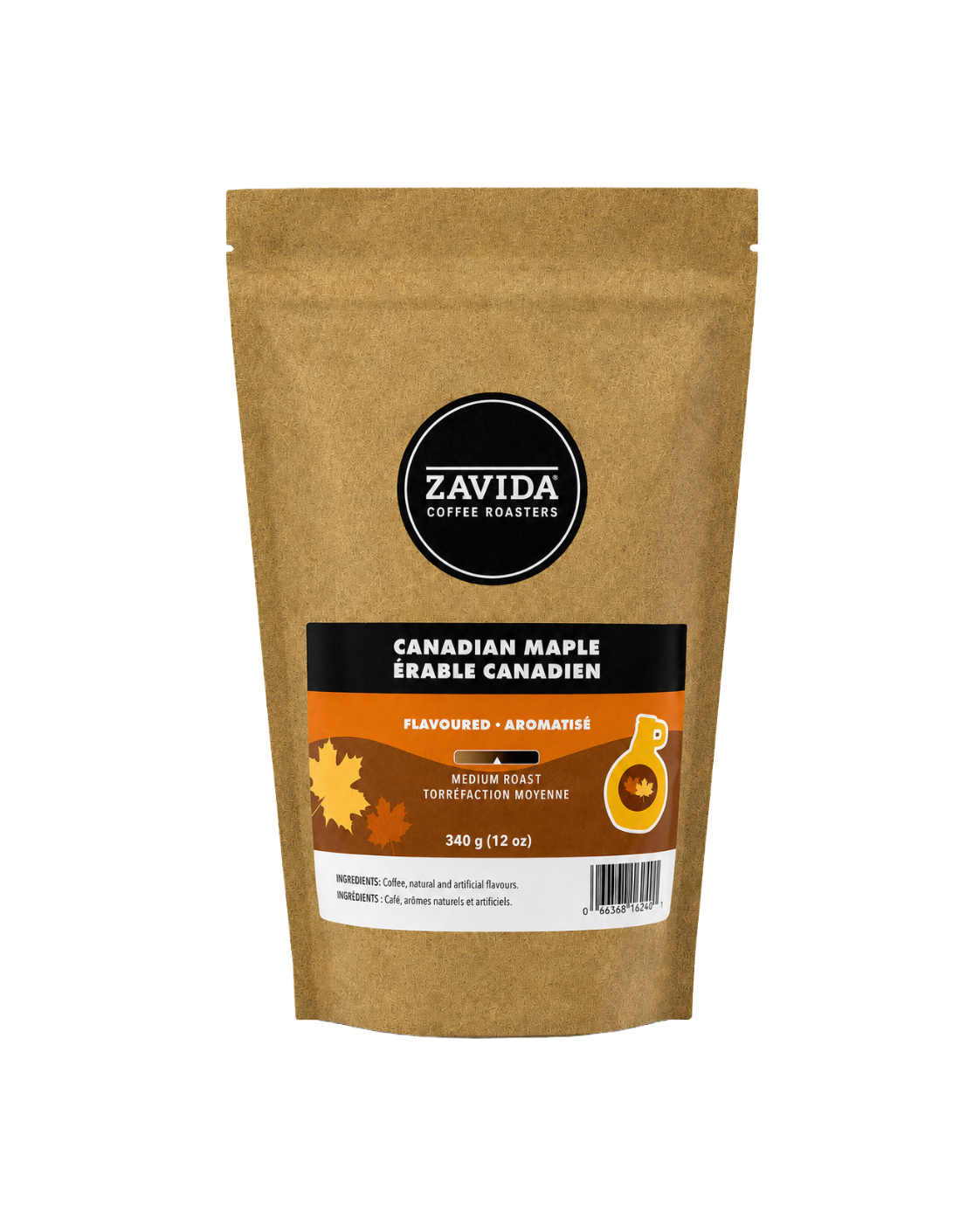 Buy Canadian Maple flavored whole bean coffee 340 g in uae