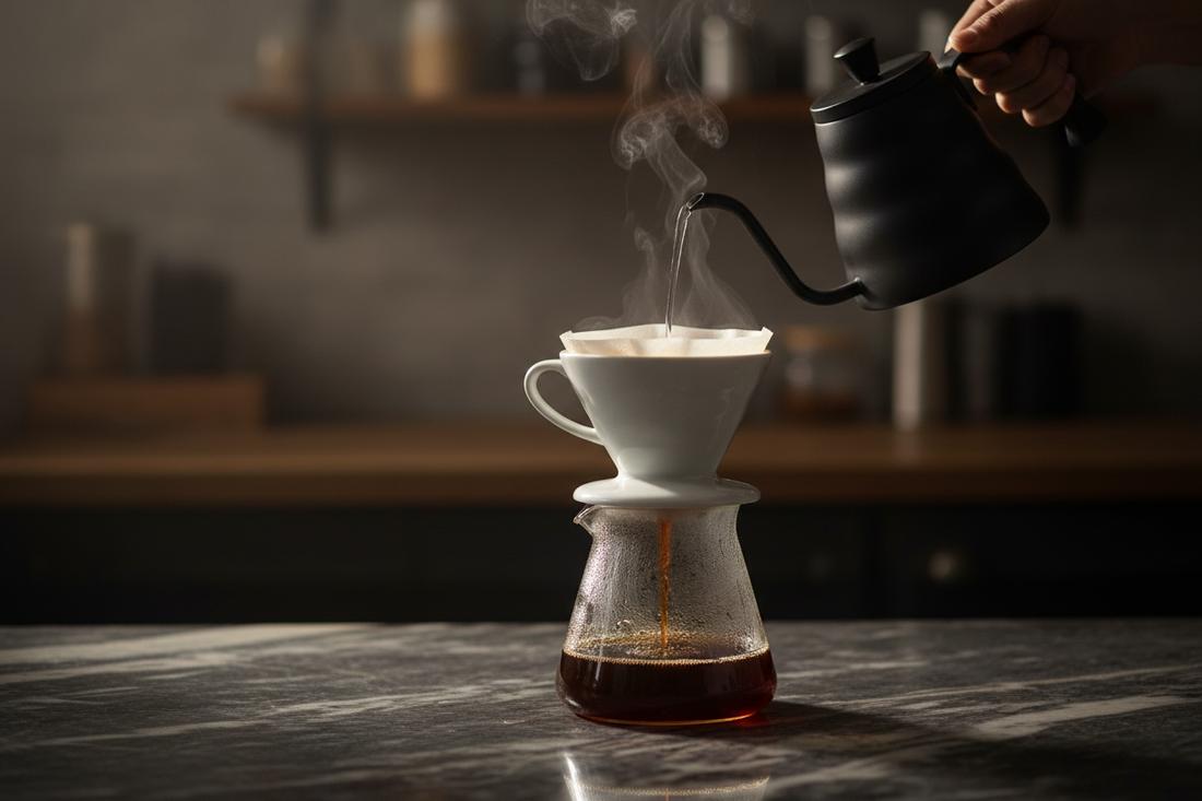 V60 specialty coffee pour over brewing at home