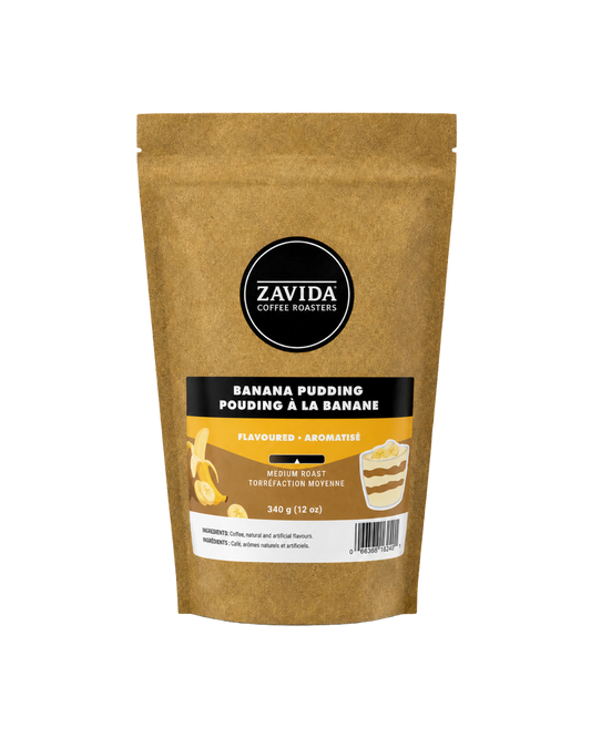 Zavida Coffee Roasters banana pudding flavored coffee in Dubai Abu Dhabi UAE