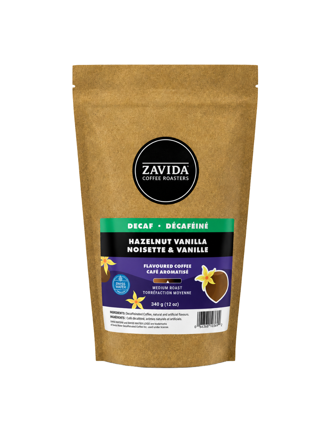 Zavida Coffee Roasters Decaf Vanilla coffee