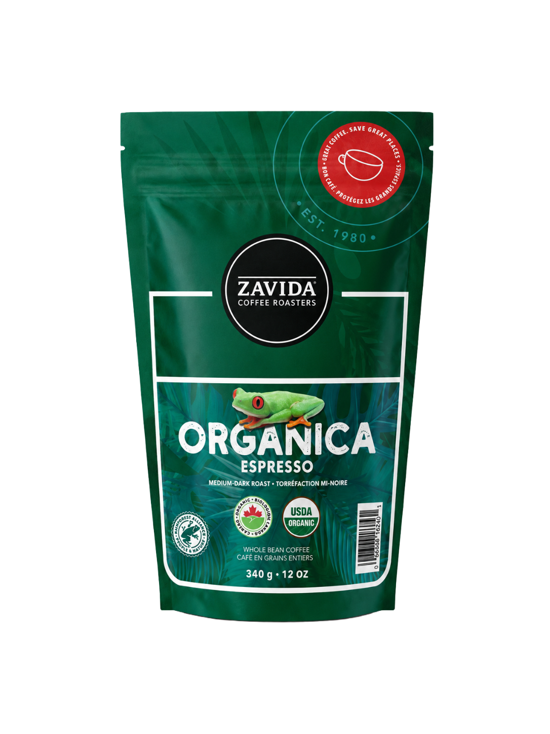 Zavida Organica 340 g Espresso coffee, whole bean