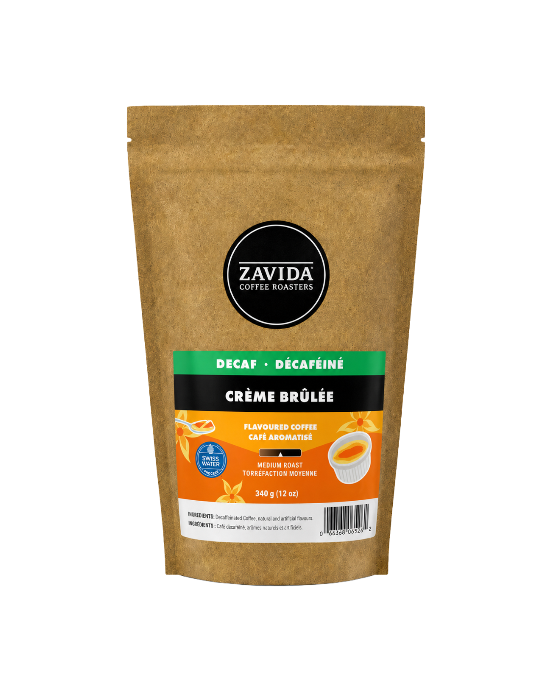 Decaf Crème Burélé Coffee 340g Zavida